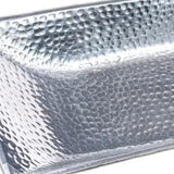 Silver Hammered Rectangle Serving Tray