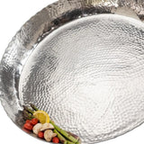 Hammered Serving Tray With Oblong Bowls