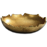 Golden Abstract Torn Texture Serving Bowl