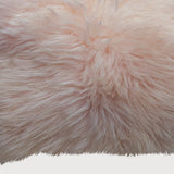 Blush Natural Sheepskin Lumbar Pillow