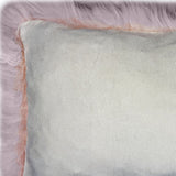 Set Of Two Blush Natural Sheepskin Lumbar Pillows