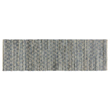 3' X 8' Blue And Gray Ogee Runner Rug