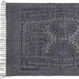 3' X 8' Blue And Ivory Batik Runner Rug