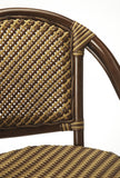 30" Brown Rattan Bar Chair