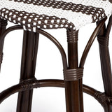 32" Brown And Black Iron Bar Chair