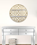 Gold Metal Moraccan Design Wall Shelves