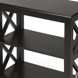 25" Brown Two Tier Standard Bookcase