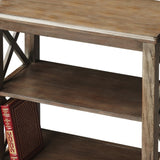 25" Black Two Tier Standard Bookcase