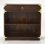 25" Brown Two Tier Standard Bookcase