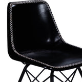 18" Wood Brown Iron Swivel Side Chair