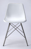 21" Brown And Black Faux Leather Side Chair