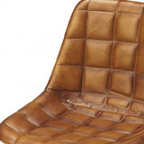 16" Brown Faux Leather Side Chair