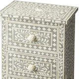 Vivienne Grey Bone Inlay Accent Chest