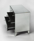 42" Clear Glass Three Drawer Dresser