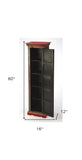 21" Brown And Green And Ivory Standard Accent Cabinet With One Drawer