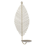 Contemporary Leaf Shaped Matte Gold Wall Sconce