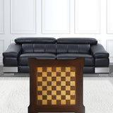 22" Dark Brown And Brown Square Coffee Table