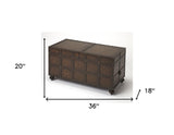 Faux Leather Storage Coffee Table