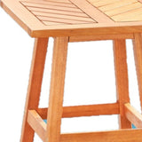 29" Natural Eucalyptus Slat Wood Outdoor End Table