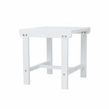 White Outdoor Wooden Side Table