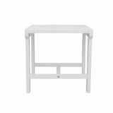 White Outdoor Wooden Side Table