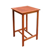 Chestnut Brown Square Bar Table