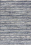 4’ X 6’ Navy Blue Decorative Stripes Area Rug