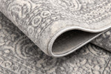 2’ X 15’ Gray Distressed Medallion Runner Rug