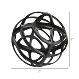 Black Metal Geometric Sphere