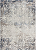 2’ X 3’ Navy And Beige Distressed Vines Scatter Rug