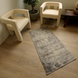 2’ X 13’ Navy Blue Distressed Striations Runner Rug