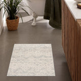 2' X 5' Ivory Abstract Area Rug