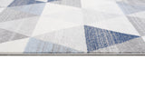 2’ X 6’ Navy Blue Geometric Diamond Area Rug