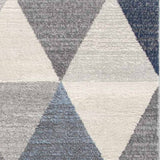 2’ X 6’ Navy Blue Geometric Diamond Area Rug