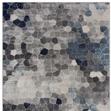 2’ X 3’ Navy Blue Cobblestone Pattern Scatter Rug