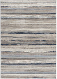 2’ X 3’ Blue And Beige Distressed Stripes Scatter Rug