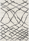 7’ X 9’ Gray And Black Modern Abstract Area Rug
