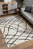 7’ X 9’ Gray And Black Modern Abstract Area Rug