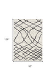 7’ X 9’ Gray And Black Modern Abstract Area Rug