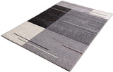 4’ X 6’ Gray Modern Geometric Area Rug