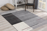 7’ X 9’ Gray Modern Geometric Area Rug