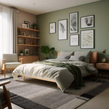 8’ X 11’ Gray Modern Bordered Area Rug