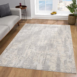 4’ X 6’ Gray Modern Abstract Area Rug