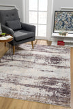 8' X 10' Violet Abstract Dhurrie Area Rug