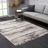 8' X 10' Violet Abstract Dhurrie Area Rug