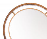 Antiqued Gold Round Wall Mirror