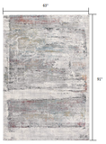 4’ X 6’ Gray Abstract Irregular Blocks Area Rug