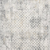 5' X 7' Gray Abstract Dhurrie Area Rug