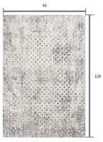 8' X 10' Gray Abstract Dhurrie Area Rug