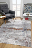 8’ X 11’ Gray And Brown Abstract Scraped Area Rug